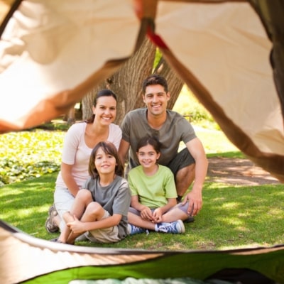 Family camping in Rishikesh
