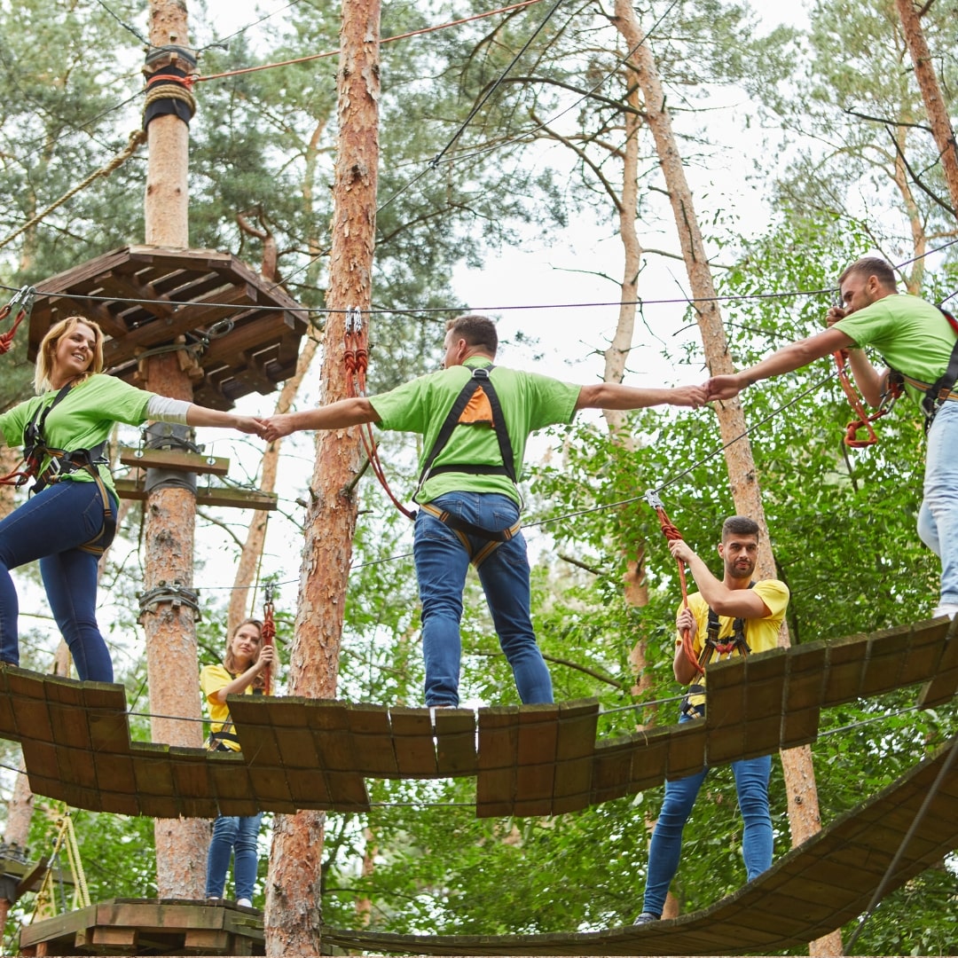 Rope course sports activity in rishikesh